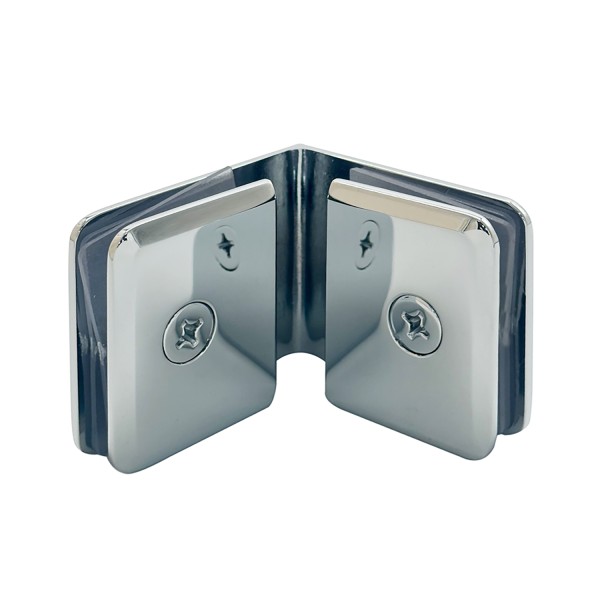 CBGC90 Beveled, 90º Degree Glass to Glass Shower Door Clamp